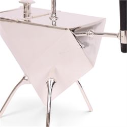 21st century silver plates tea pot in the manner of Christopher Dresser, H22cm  