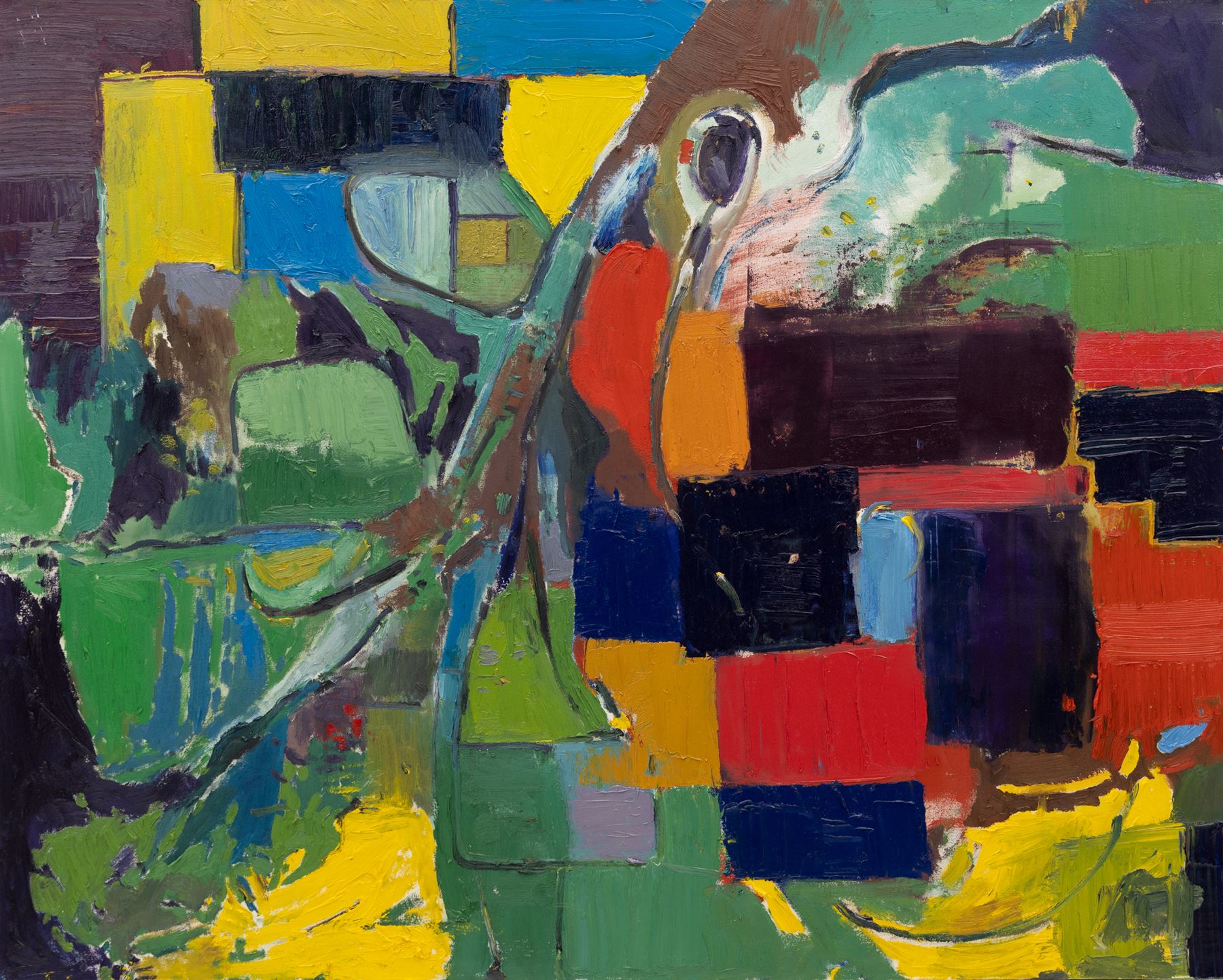 Kane Cunningham (British 1961-): 'Northdale', oil on canvas, signed titled and dated '21 verso 119cm x 149cm
