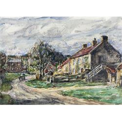 Rowland Henry Hill (Staithes Group 1873-1952): Horse and Cart at Ellerby, watercolour signed and dated 1942, 24cm x 33cm