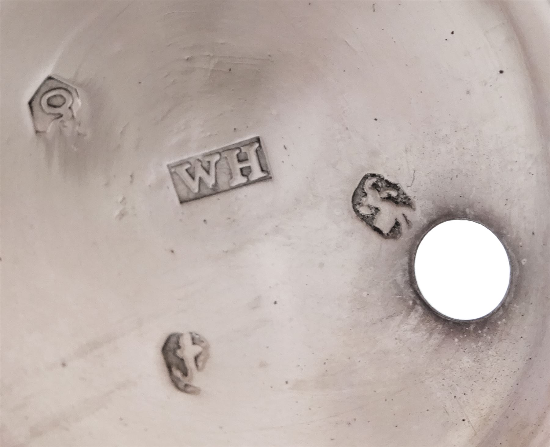 George III silver pair cased verge fusee pocket watch by Hollison, Liverpool, No. 2801, round pillars, pierced and engraved balance cock decorated with a classical urn, white enamel dial with Arabic numerals, bull's eye glass, case makers mark W H, Birmingham 1804