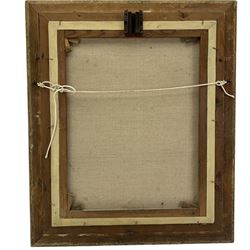 L Richards aka David Sherrin (British 1868-1940): Country Paths at Dawn, tryptic oils on canvas max 50cm x 75cm (3)