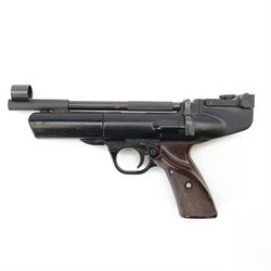 Webley Typhoon .22 air pistol, the chamber marked 'Typhoon' and 'Webley & Scott Ltd. Birmi...