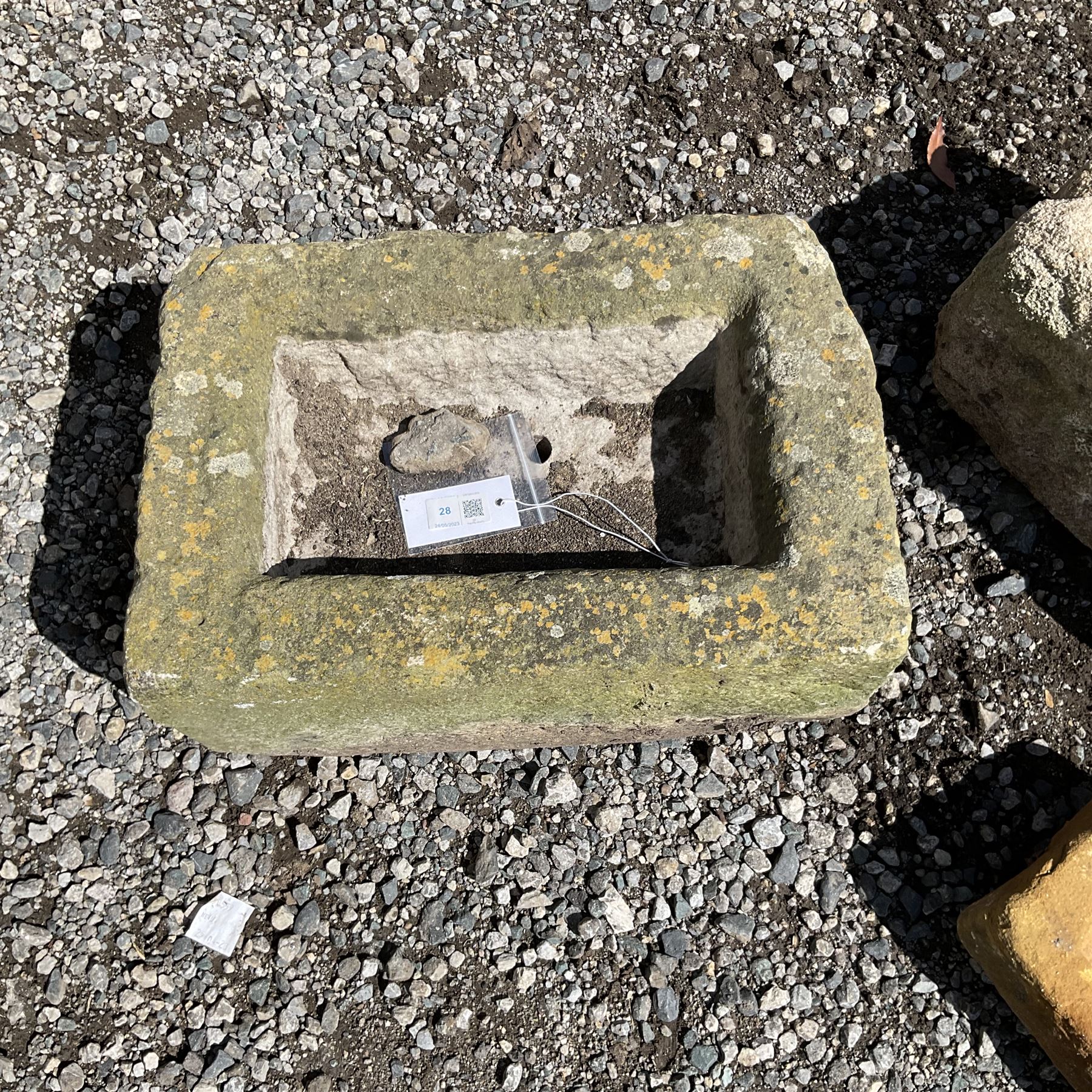 Set of four small shallow stone troughs  - THIS LOT IS TO BE COLLECTED BY APPOINTMENT FROM DUGGLEBY STORAGE, GREAT HILL, EASTFIELD, SCARBOROUGH, YO11 3TX