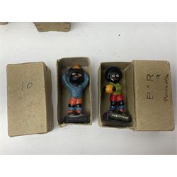 Collection of twenty two Robertson golly figures, H8cm