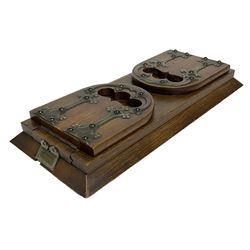 Victorian Betjemann oak book slide, of t