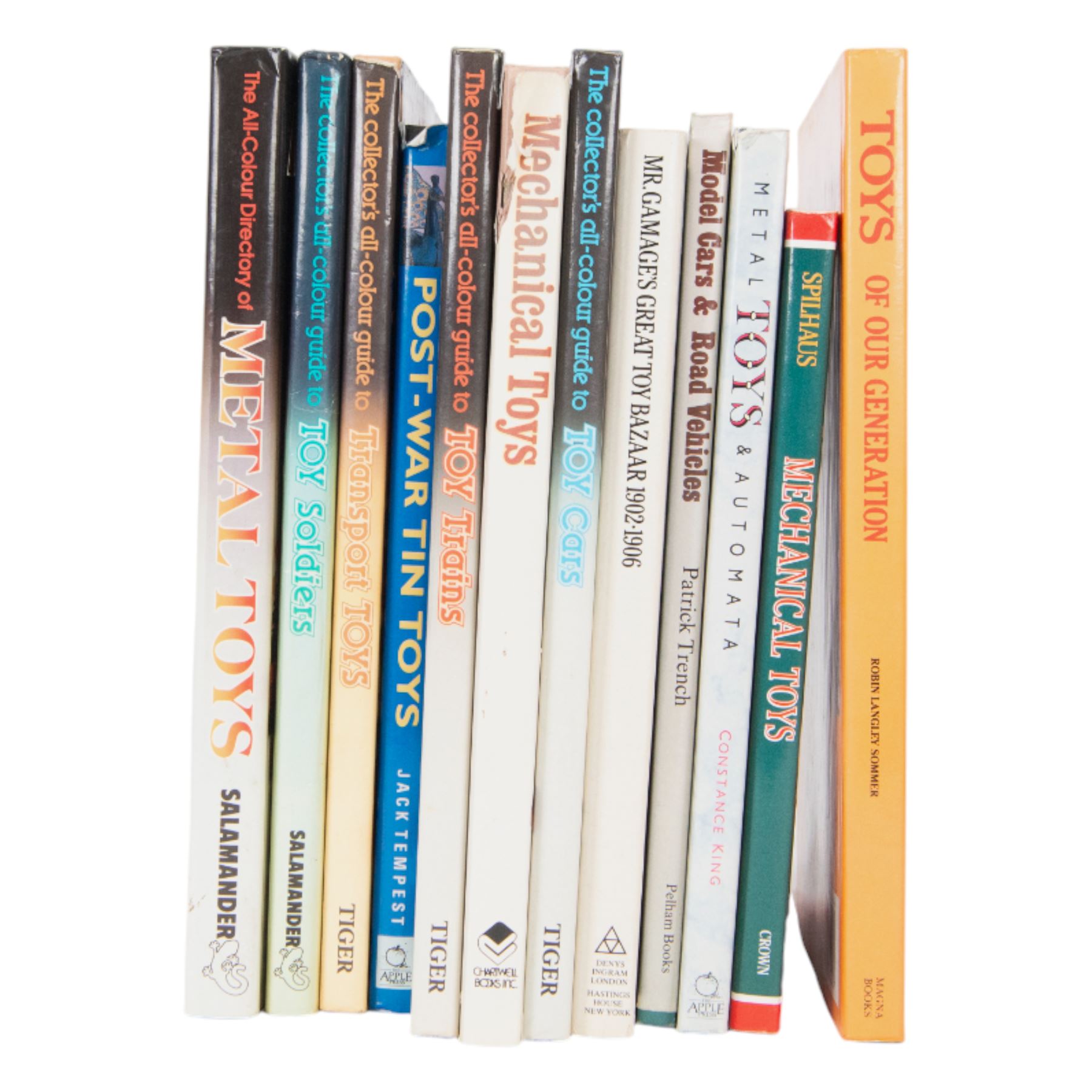 Twelve modern toys and collectables books, including Toy Soldiers, Transport Toys, Toy Trains etc 