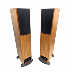 PMC (Professional Monitor Company Ltd)- pair of walnut cased floor standing 'FB1' speakers