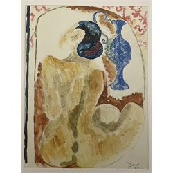 Scofield Thayer (American 1889-1982): 'Living Art' (Twenty Facsimile Reproductions after Paintings, Drawings and Engravings and ten photographs after sculptures by Contemporary Artists), limited edition portfolio of 400 printed at Ganymed Press, Berlin, 1923 
Notes: Scofield was an American Poet and Publisher and editor in chief of the Dial magazine. Living Art contains reproductions of what Thayer believed was the best in the art of the period, containing lithographs of works from his own collection by  Pablo Picasso, Henri Matisse, Gaston Lachaise, Marc Chagall and Edvard Munch. All the works within the folio were owned by Thayer and bequeathed to the MET museum. 