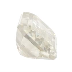 Loose emerald cut diamond stone, diamond 3.81 carat, colour L, clarity SI2, with World Gemological Institute report