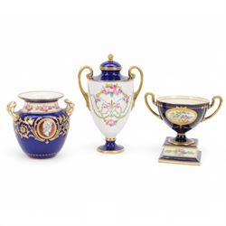 Early 20th century Minton porcelain twin