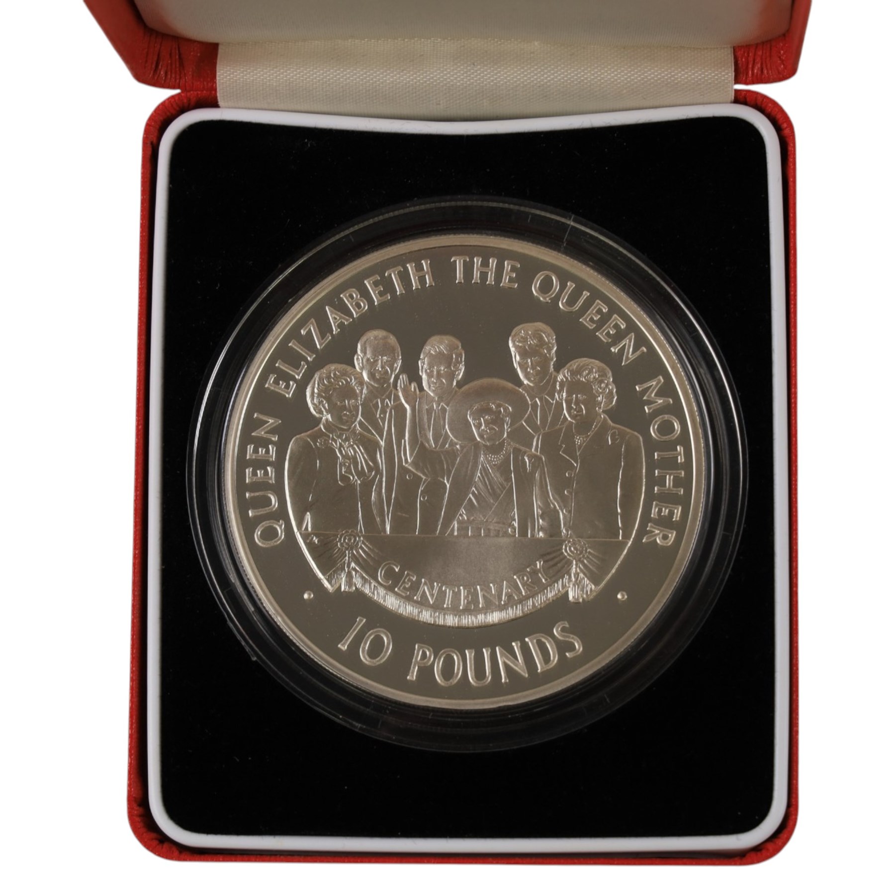 The Royal Mint Alderney 2000 'Queen Elizabeth the Queen Mother' silver proof five ounce ten pound coin, cased with certificate