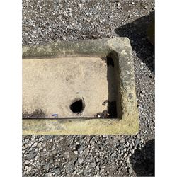 Three small shallow stone troughs various sizes  - THIS LOT IS TO BE COLLECTED BY APPOINTMENT FROM DUGGLEBY STORAGE, GREAT HILL, EASTFIELD, SCARBOROUGH, YO11 3TX