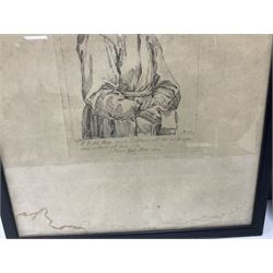 Arthur Pond (British 1701-1758) after Jean-Antoine Watteau (French 1684-1721): 'Prenez des Pilules' - Portrait of the quack doctor John Misaubin (Jean de Misaubin); Arthur Pond after Pier Leone Ghezzi (Italian 1674-1755): Caricature of William Conolly MP, pair 18th etchings (2)