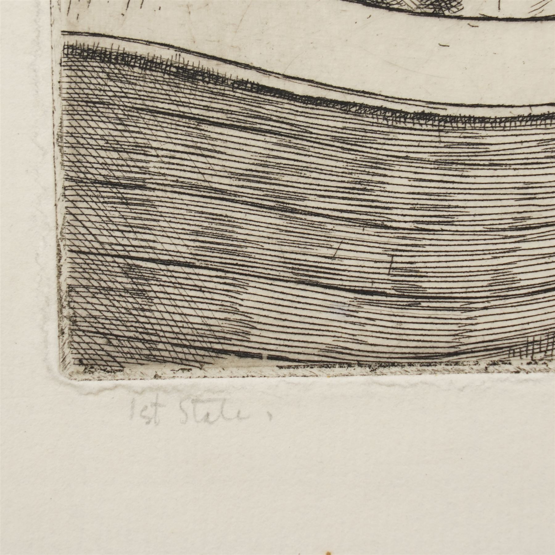 Frederick George Austin (British 1902-1990): A Woman on her Houseboat and  The Tavern Maid and Patron, two drypoint etchings signed in the plate and inscribed in pencil max  14cm x 11cm (2) (unframed) 
Provenance: direct from the granddaughter of the artist