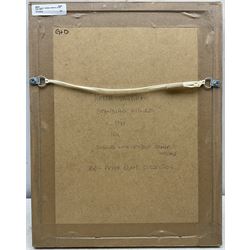 John Keith Vaughan (British 1912-1977): 'Standing Figure', ink sketch c.1941 with studio stamp 18.5cm x 10.5cm