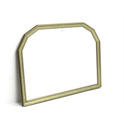 *Overmantel mirror in moulded gilt frame with canted corners, bevelled plate, 134cm x 104cm