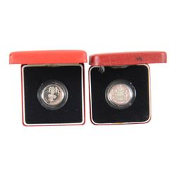 Sixteen The Royal Mint United Kingdom silver proof one pound coins, comprising 1983 (2), 1983 piedfort, 1984 piedfort, 1985 piedfort, 1986 piedfort, 1987 piedfort, 1988 (2), 1988 piedfort, 1989 (2), 1989 piedfort, 1990, 1991, and 1993 piedfort, cased with certificates