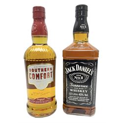 Jack Daniels, Old no.7 Tennessee sour mash whisky, 1L, 40% vol, Southern Comfort, liqueur with whisky, 70cl, 35% vol (2)