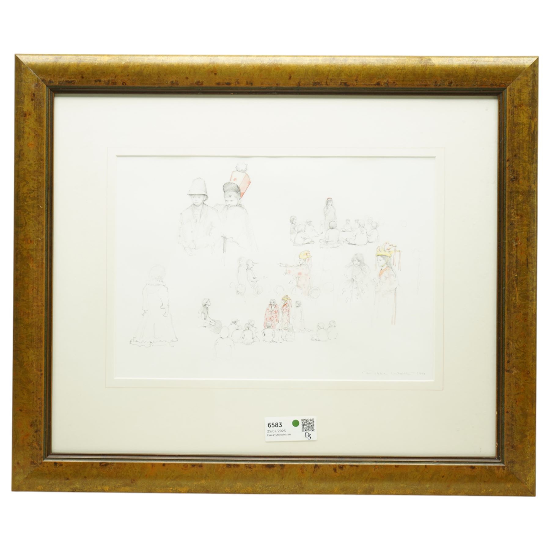 Robert 'Robbie' Wraith (British 1952-): 'The Spark Workshop 1999', set three pencil and watercolour sketches signed and dated 1999 max 28cm x 40cm (3)