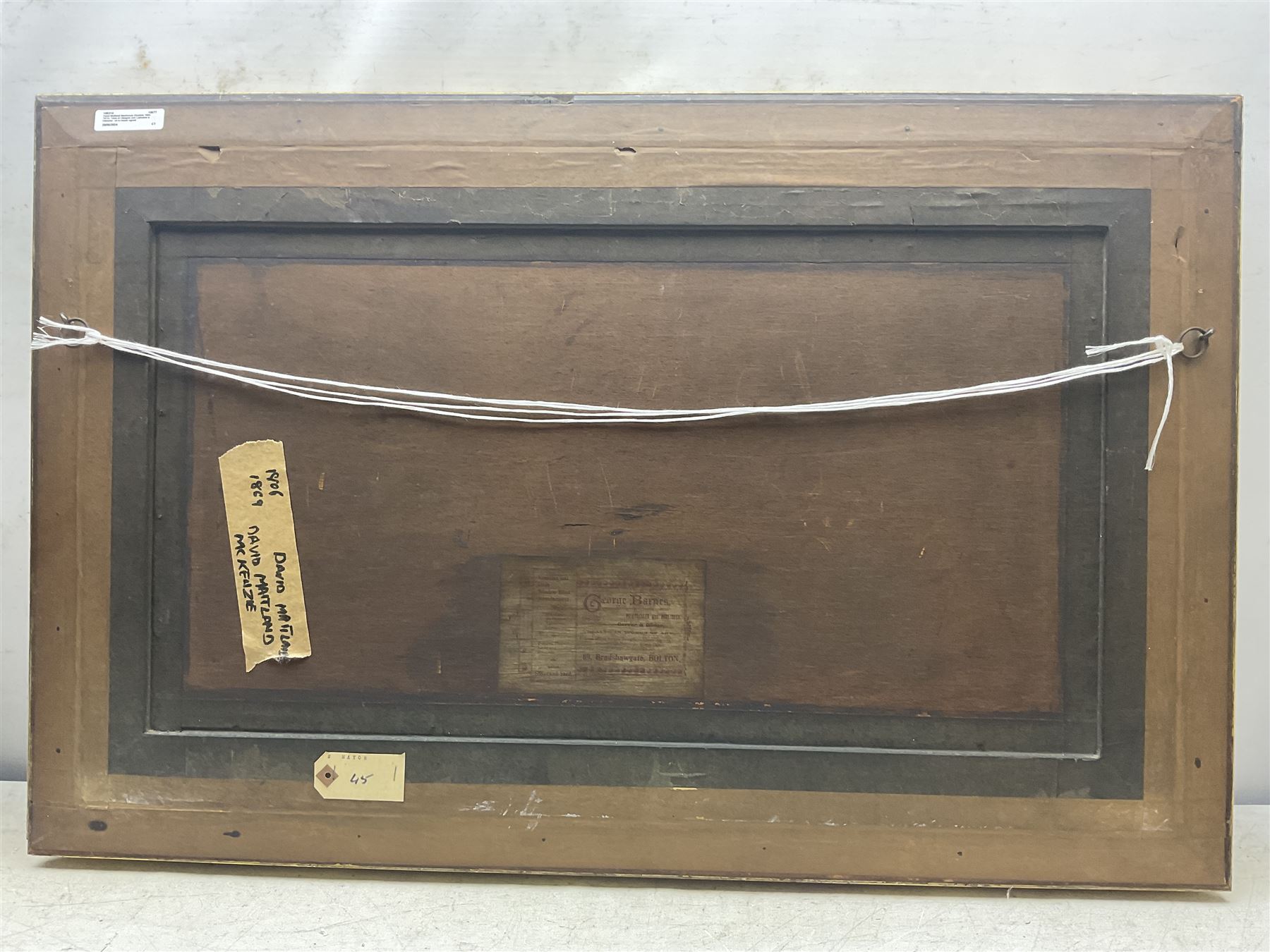 David Maitland MacKenzie (Scottish 1800-1875): View of Glasgow from the Fishing Boats, oil on board signed 37cm x 69cm