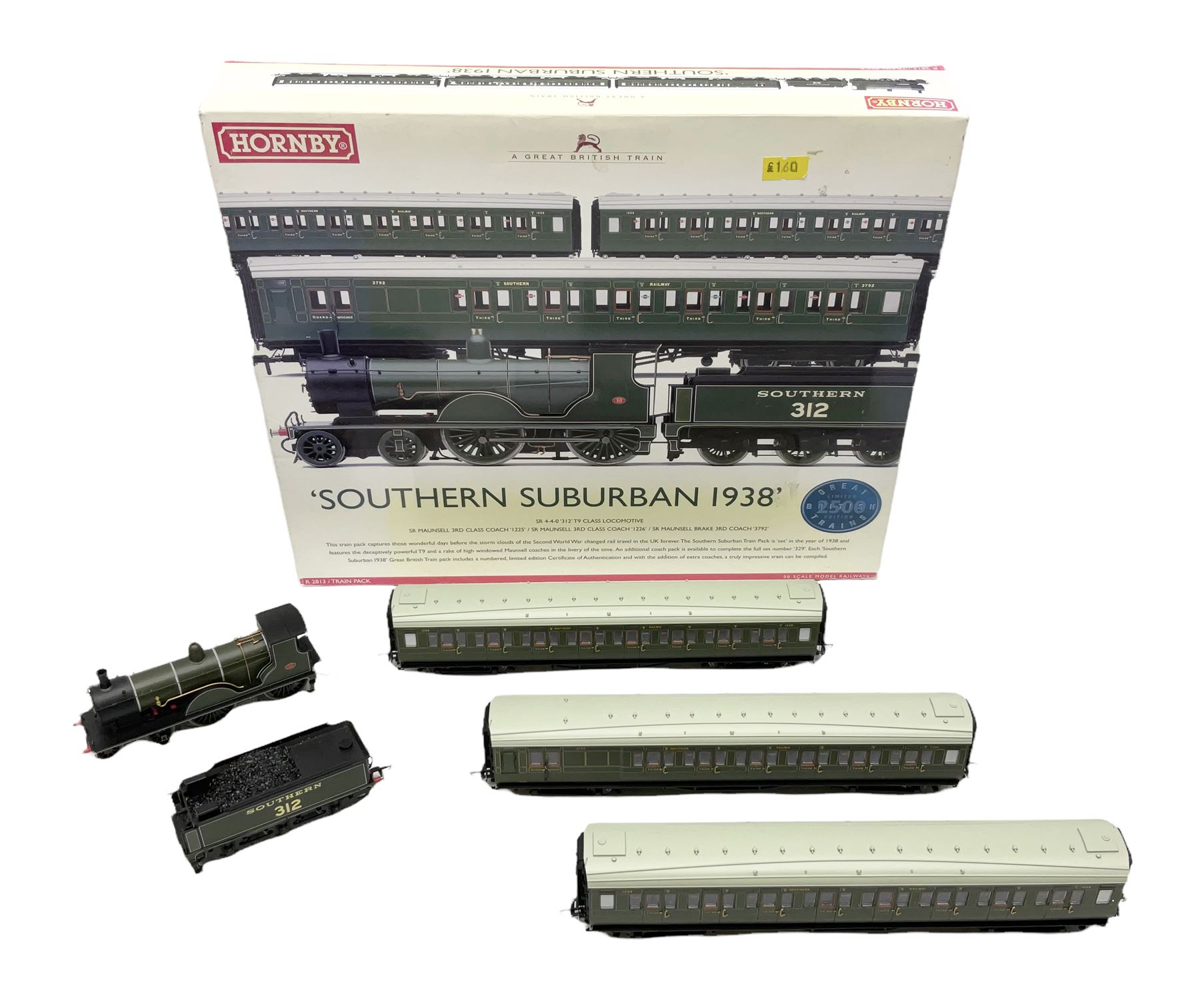 Hornby '00' gauge - 'Southern Suburban 1938' Coach Pack, DCC ready 