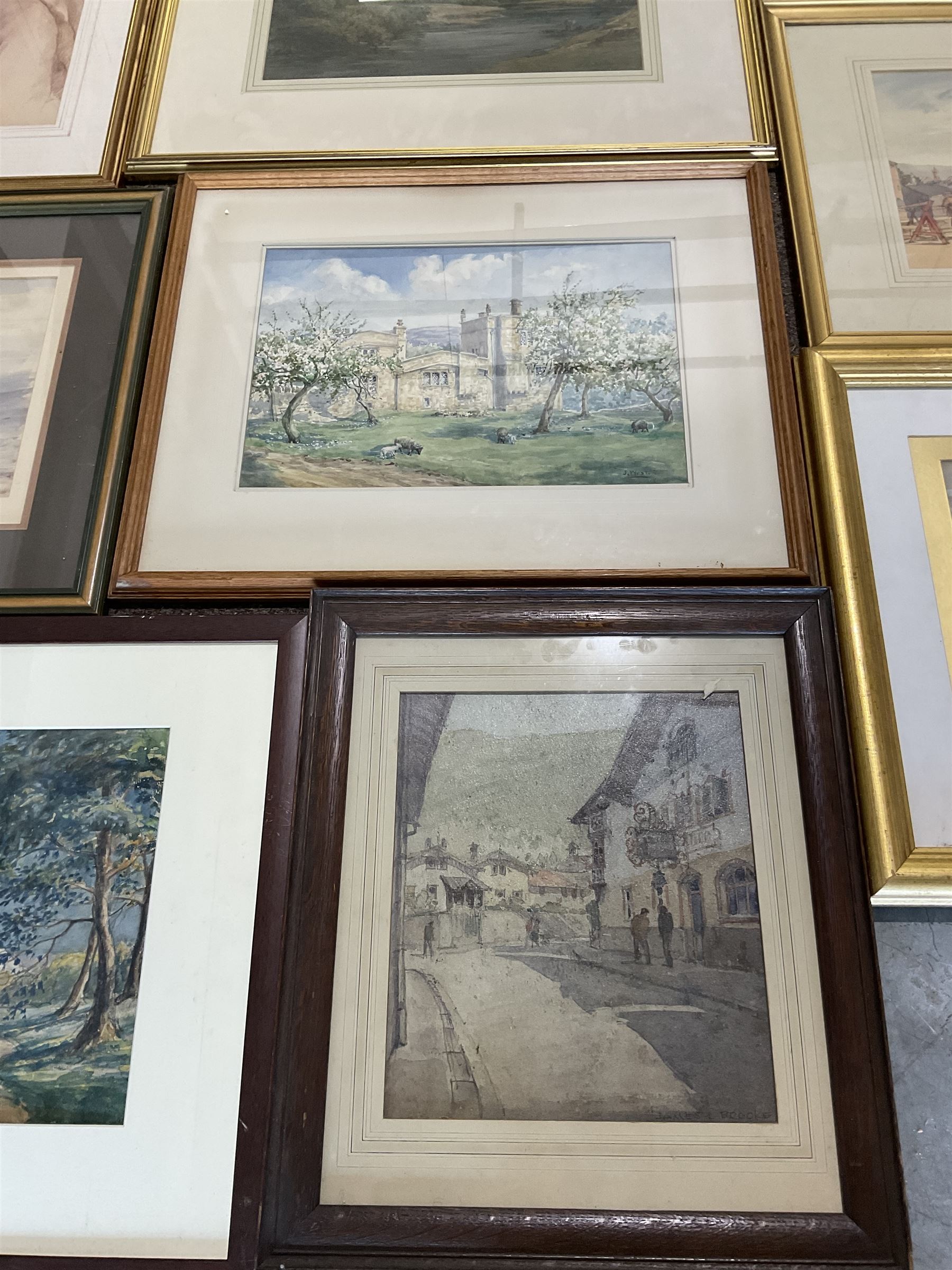 Collection of principally early 20th century watercolours, artists including M Thorpe, WH Sugden, Johnstone Rough, Percy Lancaster, Kenneth Holmes, William Ashton, James Leslie Brooke, Tom Whitehead, Mary Ann Lord, etc (12)