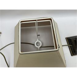 Pair of Marks and Spencers metal framed table lamps, H45cm