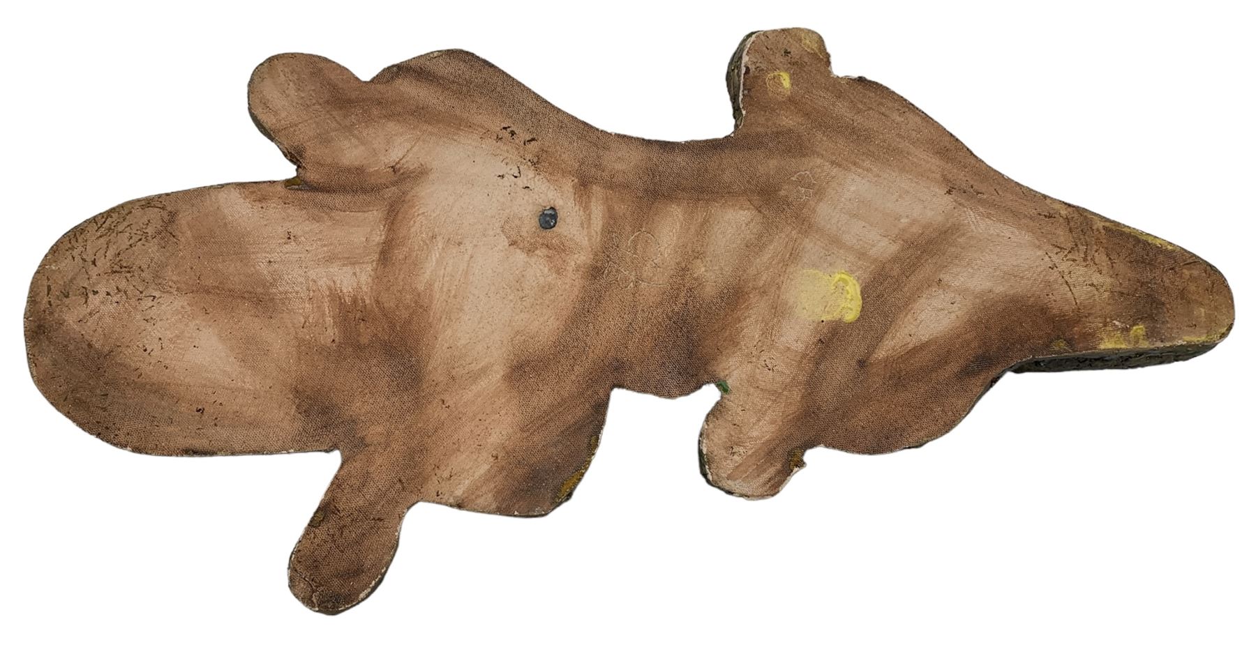 Galea Belinscaia (Yorkshire, Contemporary): Stoneware model of a baby alligator, with textured glaze finish, L56cm 