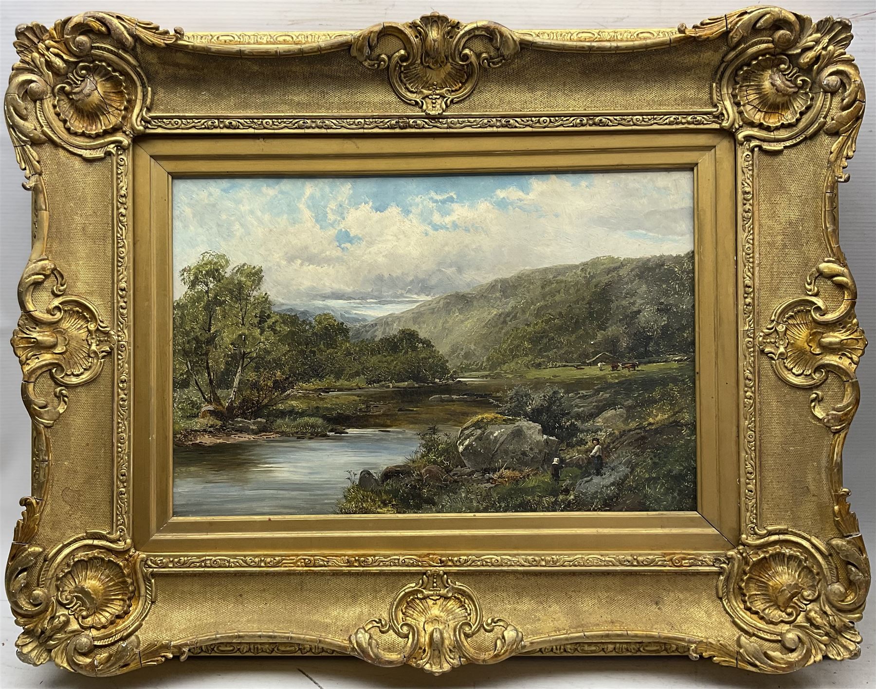 James Scott Callowhill (British 1838-1917): 'Capel Curig - North Wales', oil on canvas signed and dated 1880, titled and inscribed 'James Callowhill - Worcester' verso 28.5cm x 44cm 