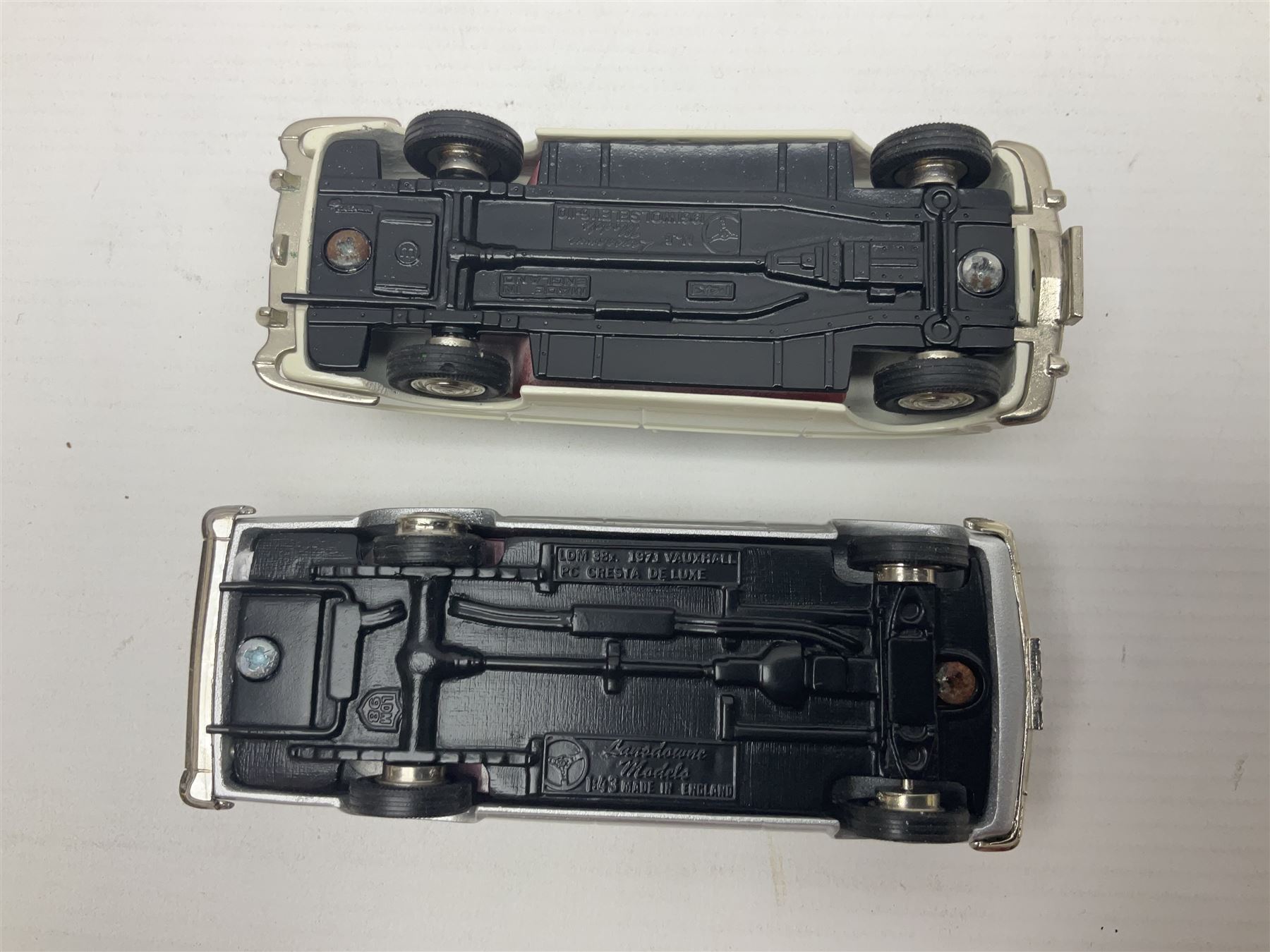 Eight Lansdowne Models 1:43 scale models - 1939 Bentley Embiricos, 1939 Lagonda V12 Long Saloon, 1961 Wolseley 6-110, 1971 Vauxhall PC Cresta De Luxe, 1958 Austin A105, 1955 Hillman Minx Convertible, 1954 Singer Roadster and 1936 Bentley 4 1/4 Ltr Park Ward DHC; all unboxed (8)