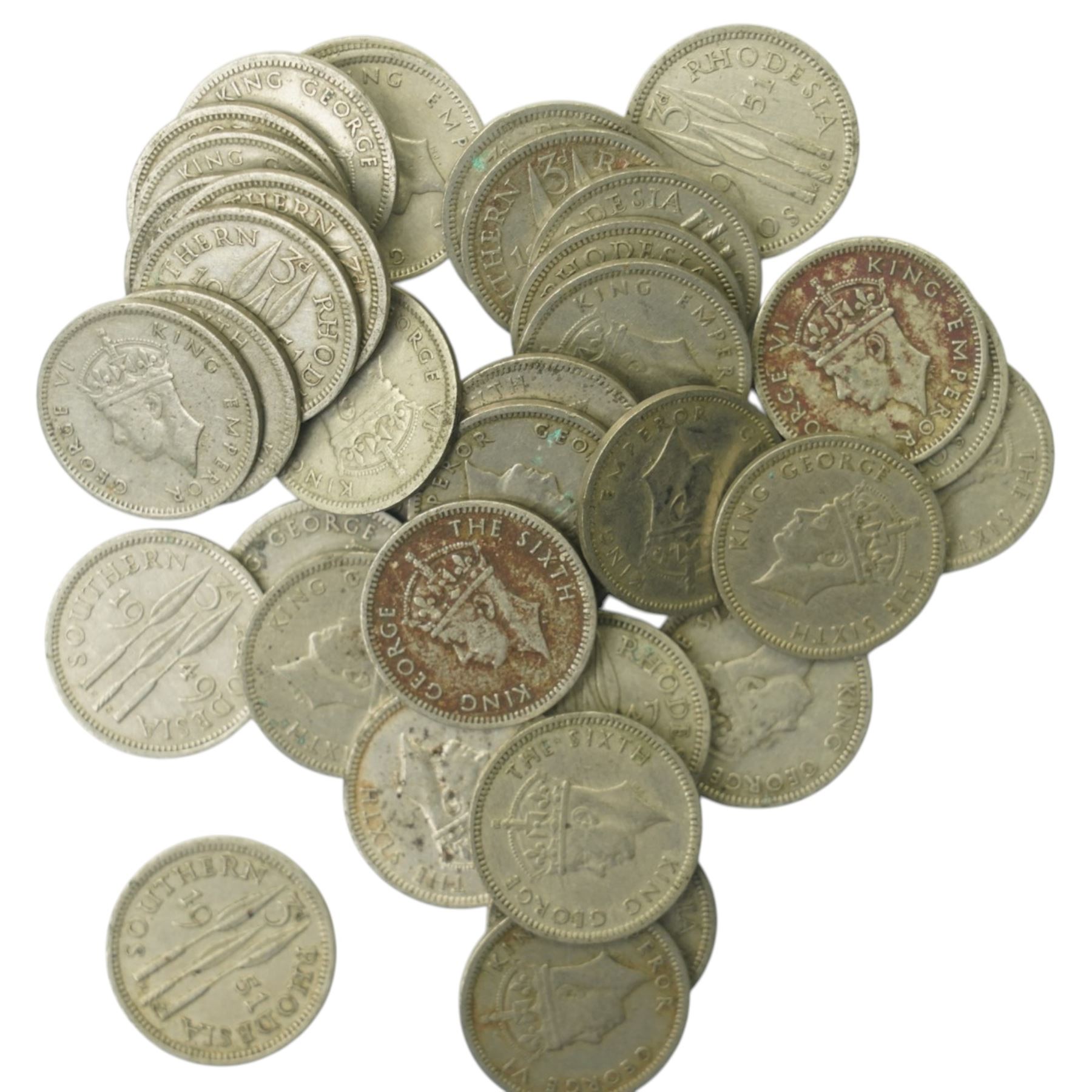James II gun money shilling, May 1690, George VI threepences hammered coins, Victorian 1837-1897 bronze medallion, Calder Vale Agricultural Society bronze medallion awarded to Christopher Rawson for Best Five Years Old Roadster Gelding 1841 and other items 