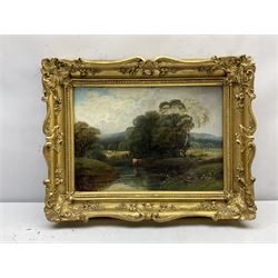 Walter Linsley Meegan (British c1860-1944): Rural Landscapes, pair oils on canvas one signed 24cm x 35cm (2)