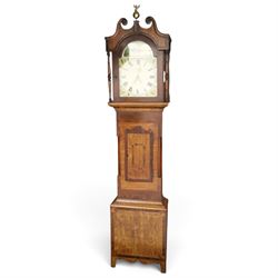 George Tesseyman of Northallerton - 19th century oak and mahogany 30 hour longcase clock, ...