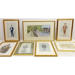  Collection of Vanity Fair prints including 'Spy', watercolours and other colour prints max 52cm x 26cm (approx 27)   