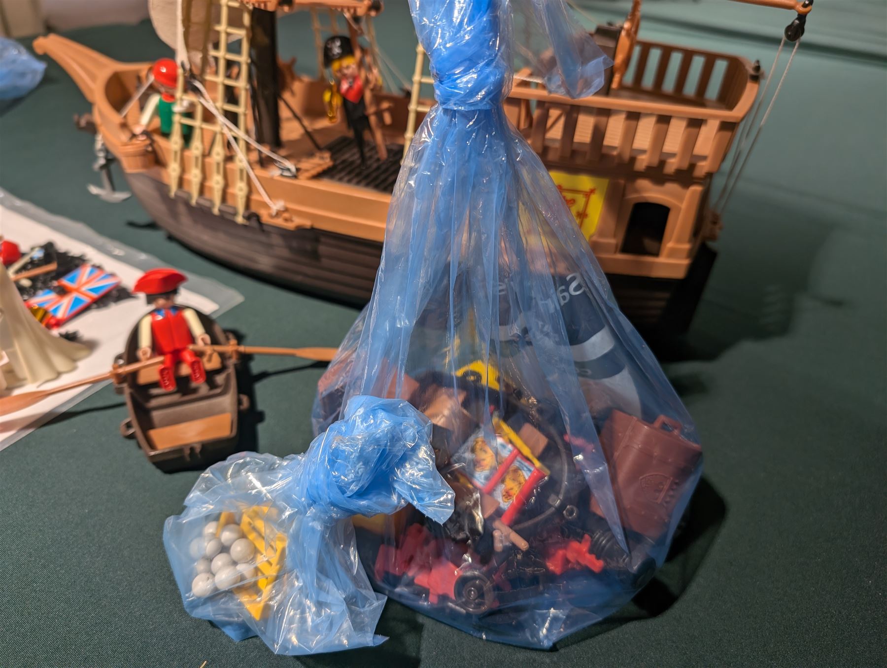 1970s Playmobil pirate ship and figures