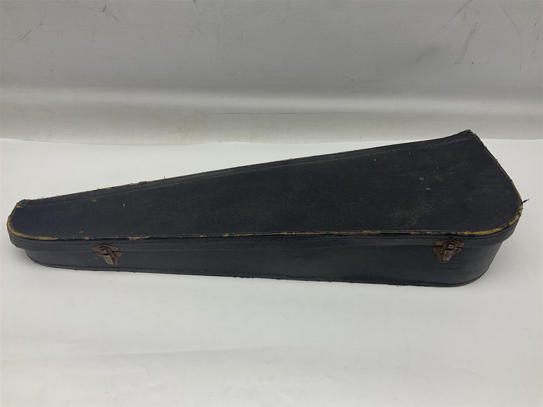 Saxony violin c1900 with 36cm two-piece maple back and ribs and spruce top; bears label 'Antonius Stradivarius Cremonensis Faciebat Anno 17**' L59cm overall; in carrying case