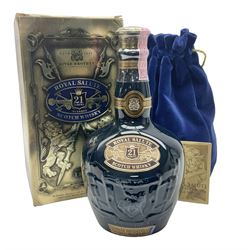 Royal Salute, 21 year old, blended Scotch whisky, 70cl, 40% vol, in a ceramic decanter and original box 