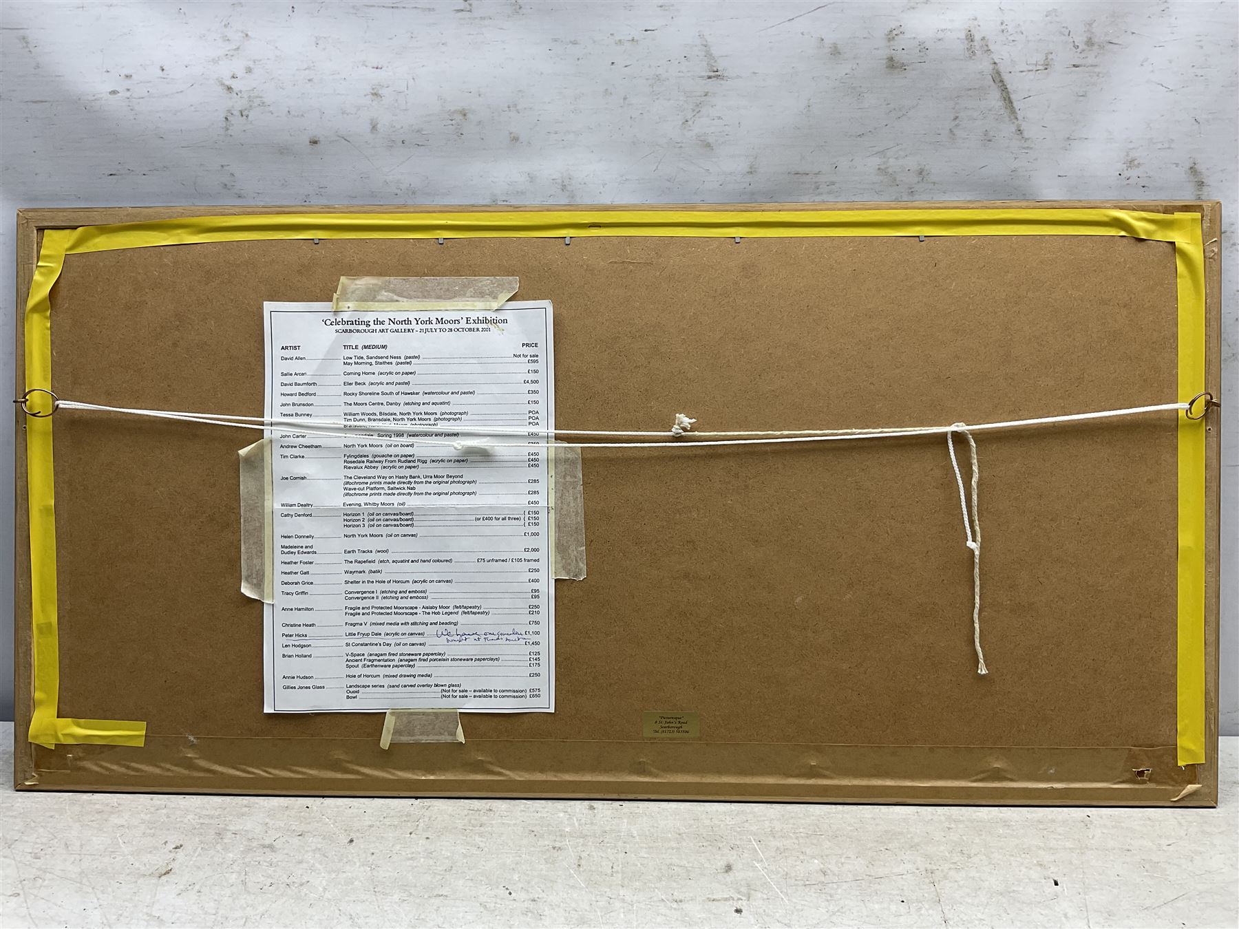 Peter Michael Hicks (Yorkshire 1937-): 'Little Fryup Dale', acrylic signed with initials and dated '97, exhib. Scarborough Art Gallery 'Celebrating the North York Moors', 2001, label verso 18cm x 63cm 