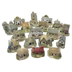 Eighteen Lilliput Lanes from the Welsh Collection, including Tudor Merchant, St Govan's Chapel, Ugly House (1990), The Smallest House, etc all with boxes and deeds 