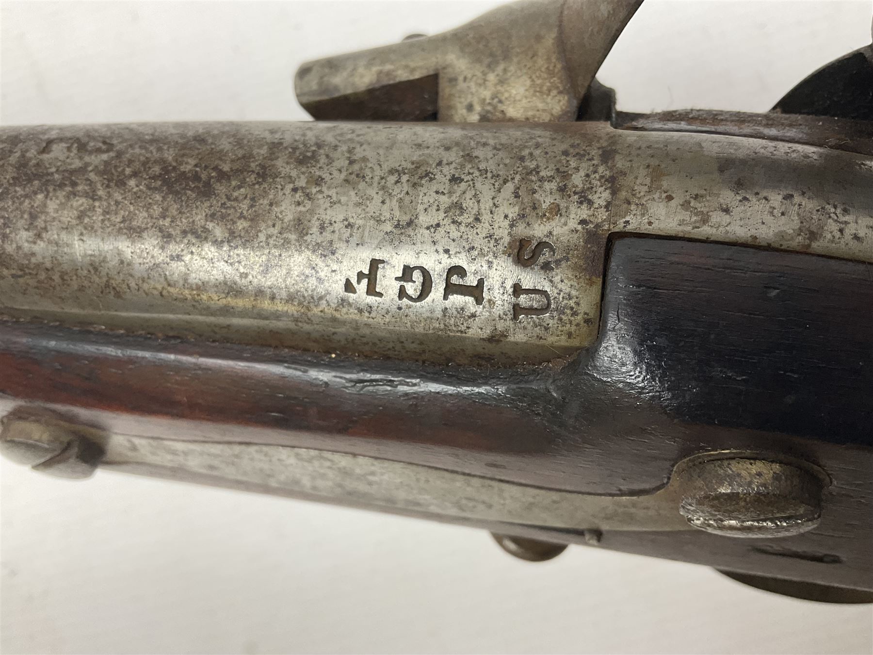 Early 19th century M.T. Wickham of Philadelphia flintlock musket, approximately .700 cal., the 104cm(41