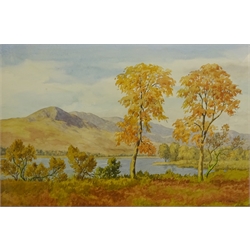 Autumnal Cumbrian Landscape, watercolour signed by E Clarke 32.5cm x 50cm and Rural Landscape, watercolour unsigned 31cm x 46cm (2)  