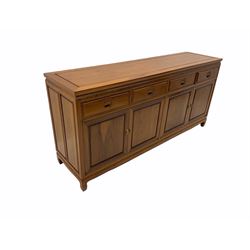 Chinese rosewood sideboard, fitted with four drawers and four cupboards