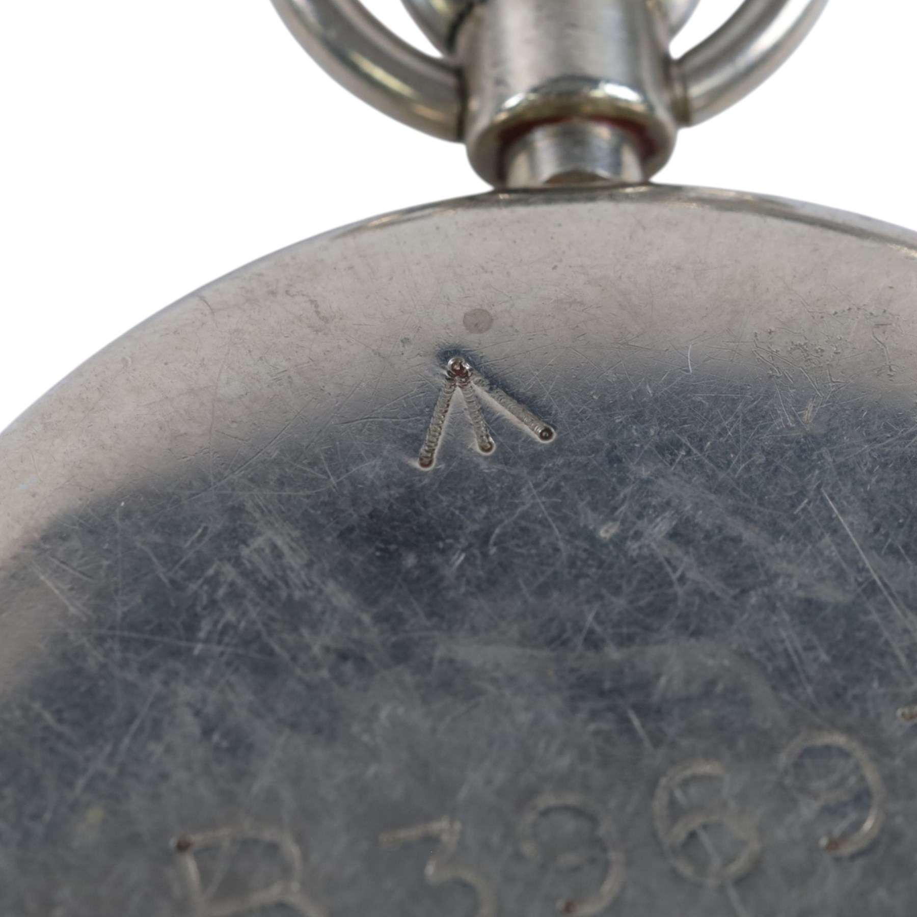 Two pocket watches, comprising silver open-faced example with enamel dial and subsidiary seconds dial, hallmarked and a military issued example engraved B39693 with broad arrow verso