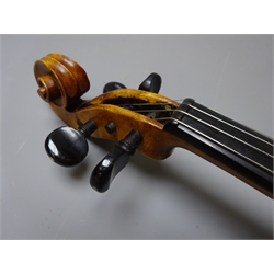  Mid-20th century violin by John G. Murdoch & Co entitled 'The Maidstone' with 36cm two-piece maple back and ribs and spruce top, bears label 'The Maidstone John G. Murdoch & Co. Ltd. London', L60cm, in carrying case with bow  
