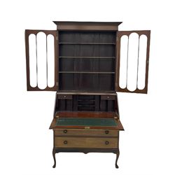 Early 20th century mahogany bureau bookcase