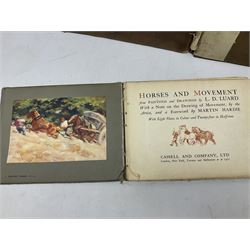 Muybridge, Eadweard; The Human Figure in Motion, London, Chapman & Hall Ld, Art, Wright, J Wright; The Sculpture and Art Students' Guide to the Proportions of the Human form, plates reproduced by John Sutcliffe, Luard L.D; Horse and Movement, London Cassell and Company ltd, with eight plates in colour and twenty-four in half-tone, together with other folious    