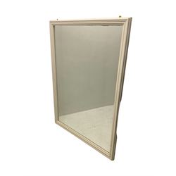 Large white painted mirror