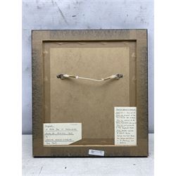 Saniya Bakhtiyarova (Russian 1949-): Sewing - Interior Scene, oil on paper signed, titled on label verso 15cm x 12.5cm 