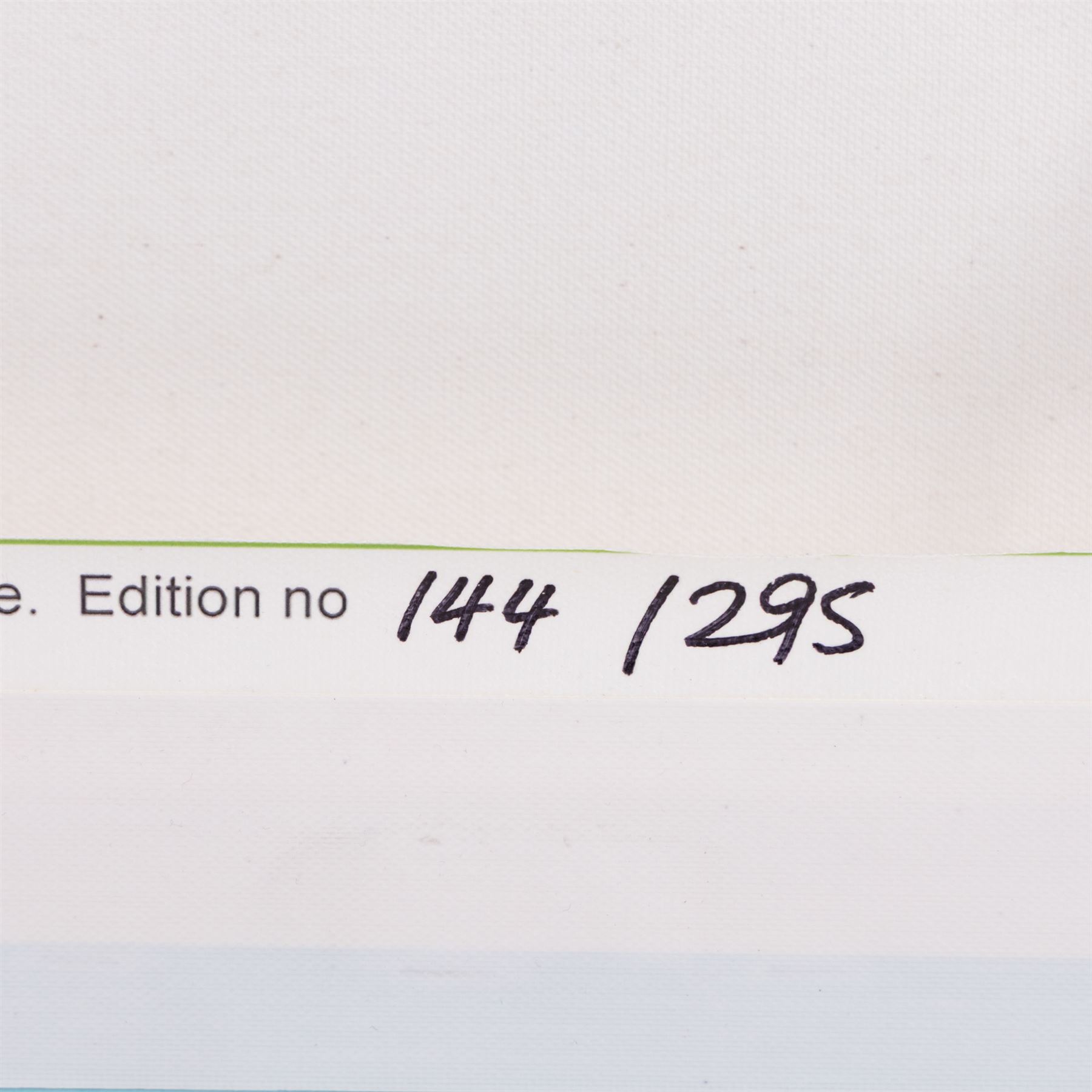 Tracy Savage (Scarborough 1963-): 'Gone Surfing', limited edition canvas print, titled and numbered 144/295 verso 114cm x 31cm (unframed)