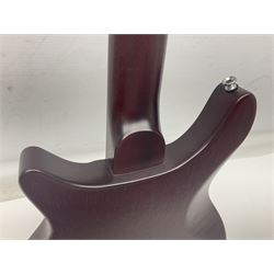 British hand-made mahogany electric guitar by 'JJ' luthier Dan Macpherson c2012 L95cm; in FX lightweight carrying case